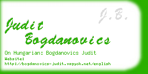 judit bogdanovics business card